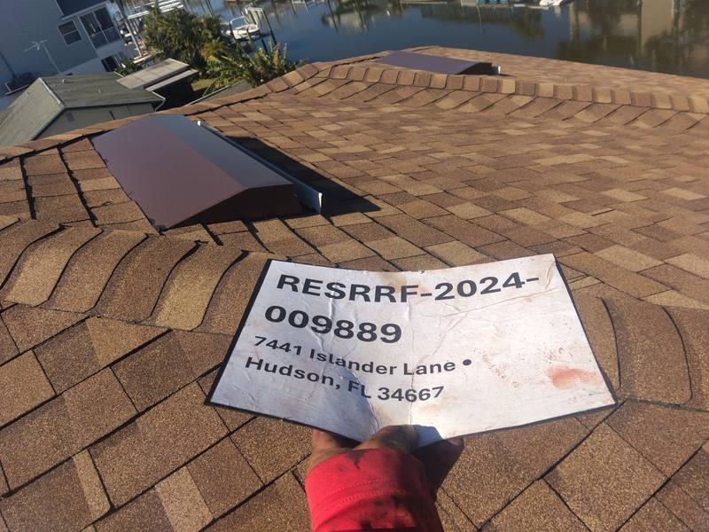 shingle roof replacement in Hudson, Florida