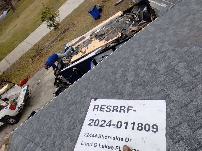completed roofing project in Land O Lakes FL