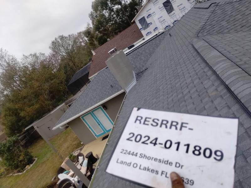 completed roofing project in Land O Lakes FL