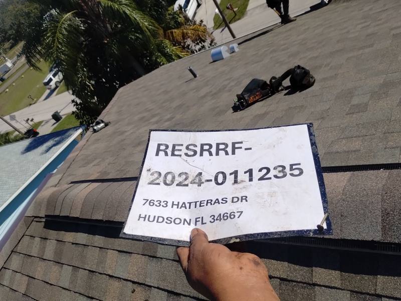 completed roofing project in Hudson FL