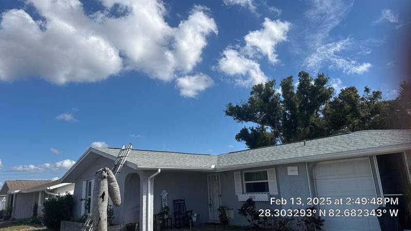 completed roofing project in Port Richey FL