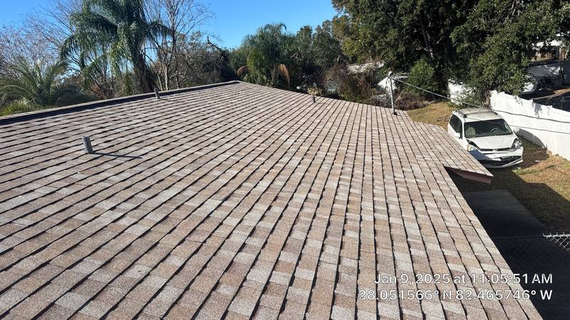 completed roofing project in Tampa FL