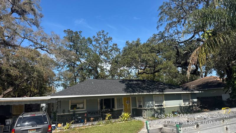 roofing project near E Caracas St in Tampa
