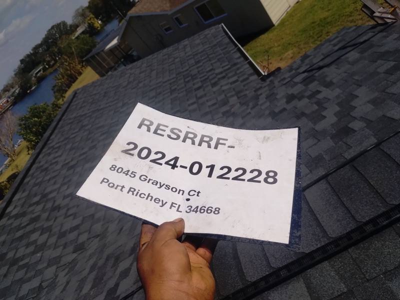 completed roofing project in Port Richey FL