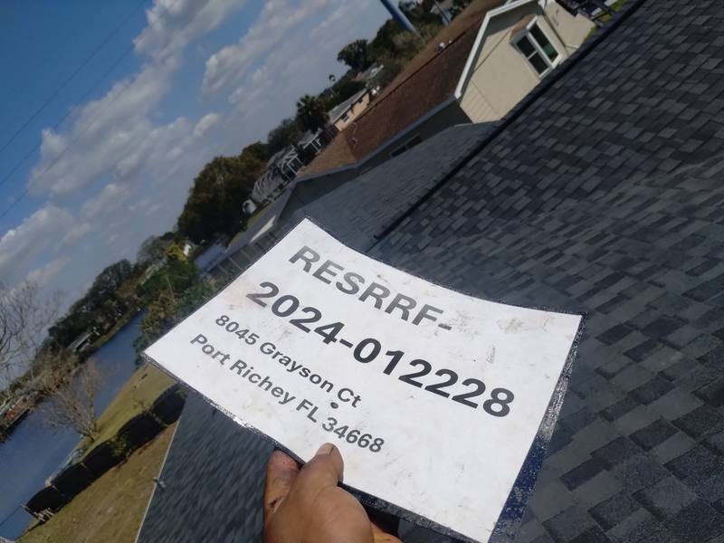 residential shingle roof replacement by Hloska Roofing in Port Richey