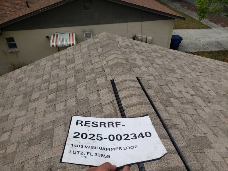 roofing project near Windjammer Loop in Lutz