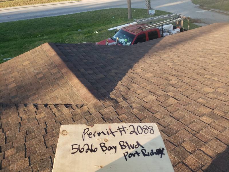 completed roofing project in Port Richey FL