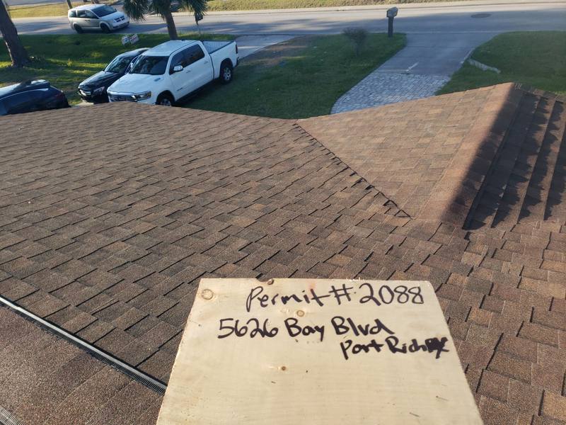 roofing project near Bay Blvd in Port Richey