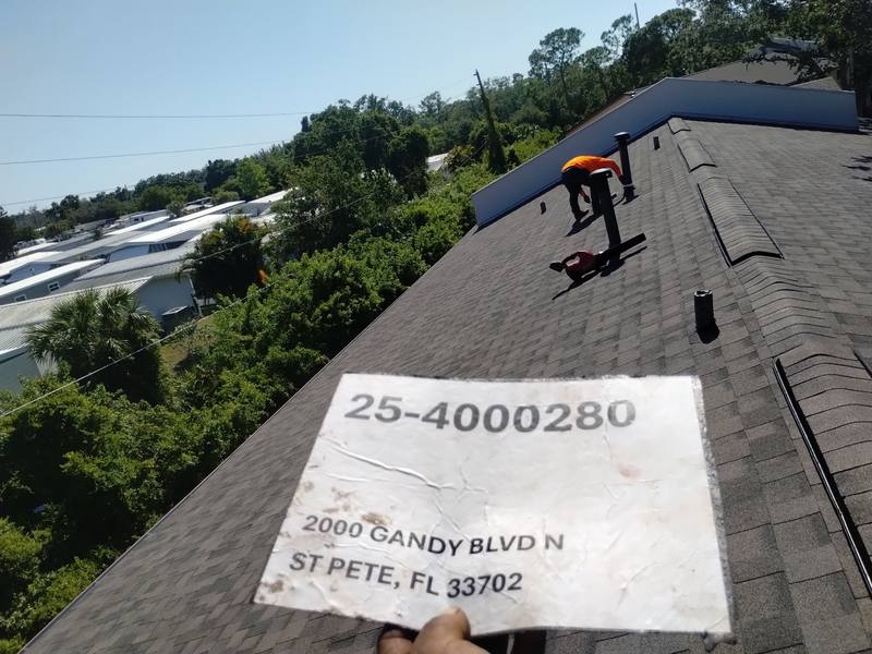 completed roofing project in St. Petersburg FL