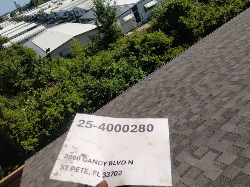 completed roofing project in St. Petersburg FL
