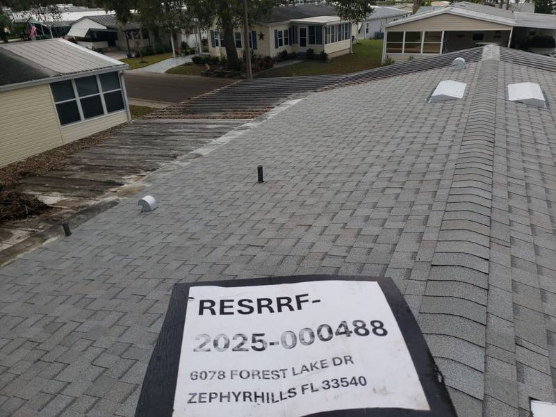 roofing project near Forest Lake Dr in Zephyrhills
