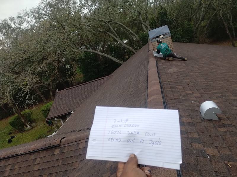 residential shingle roof replacement by Hloska Roofing in Spring Hill