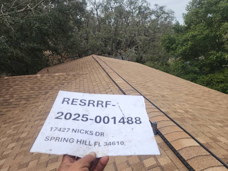 completed roofing project in Spring Hill FL