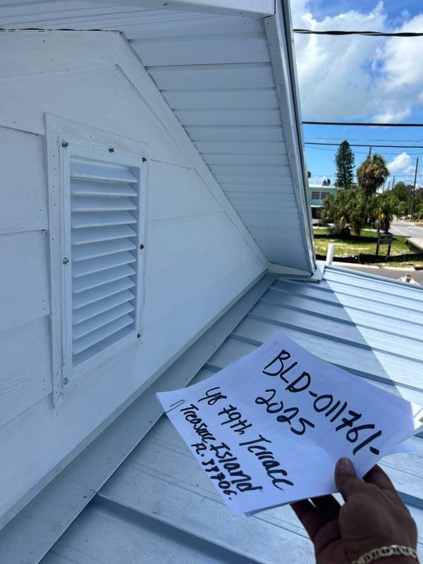 residential metal roof replacement by Hloska Roofing in Treasure Island
