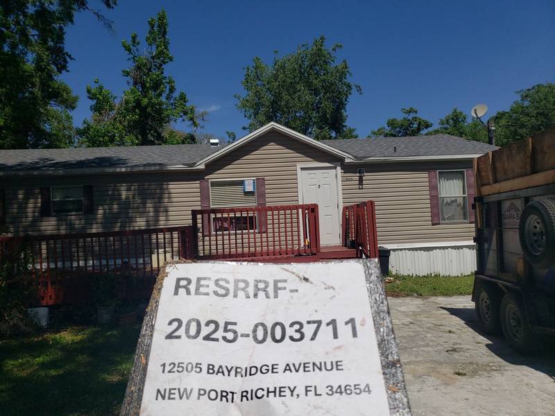 residential shingle roof replacement by Hloska Roofing in New Port Richey
