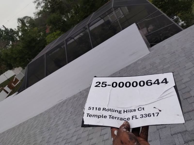 roofing project near Rolling Hills Ct in Temple Terrace