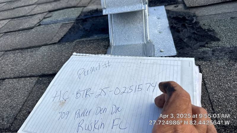 completed roofing project in Ruskin FL