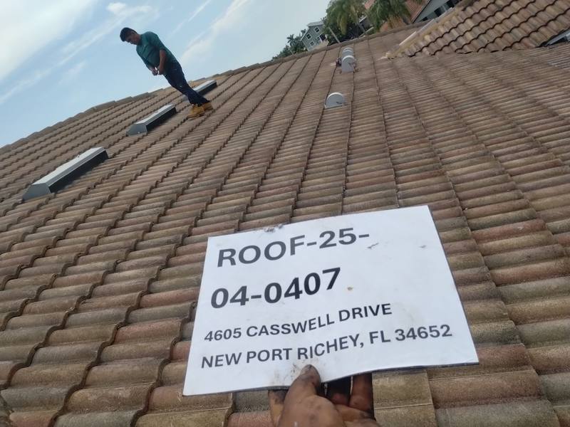 completed roofing project in New Port Richey FL