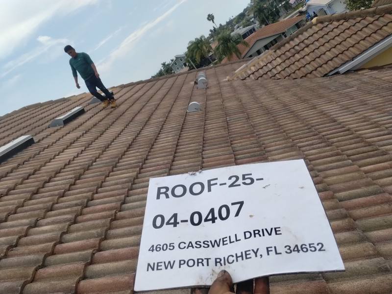 completed roofing project in New Port Richey FL
