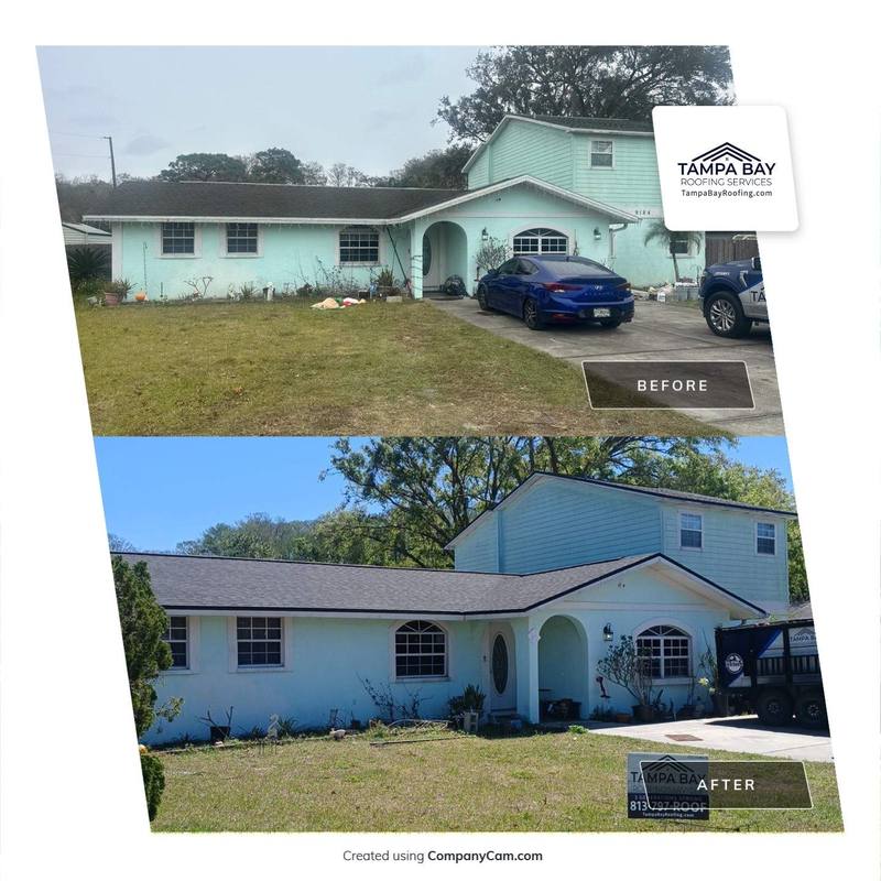 residential shingle roof replacement by Hloska Roofing in New Port Richey