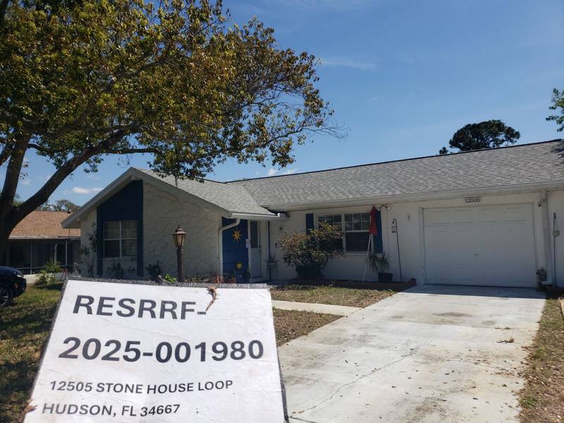 completed roofing project in Hudson FL