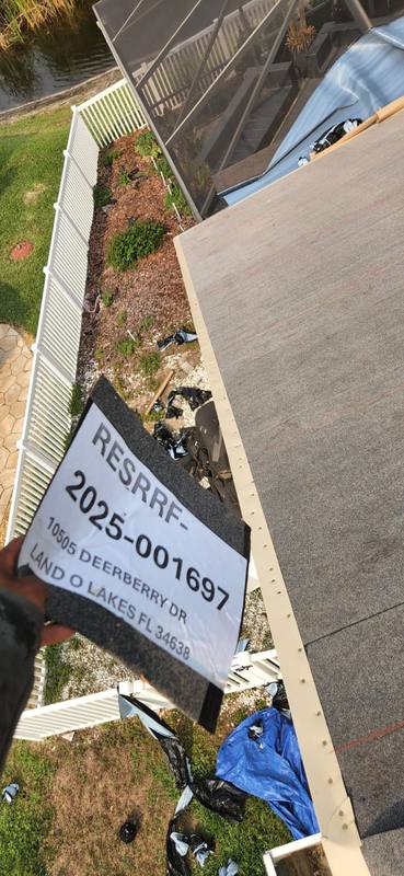 completed roofing project in Land O Lakes FL