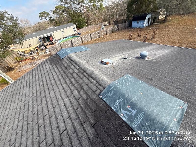 residential shingle roof replacement by Hloska Roofing in Spring Hill
