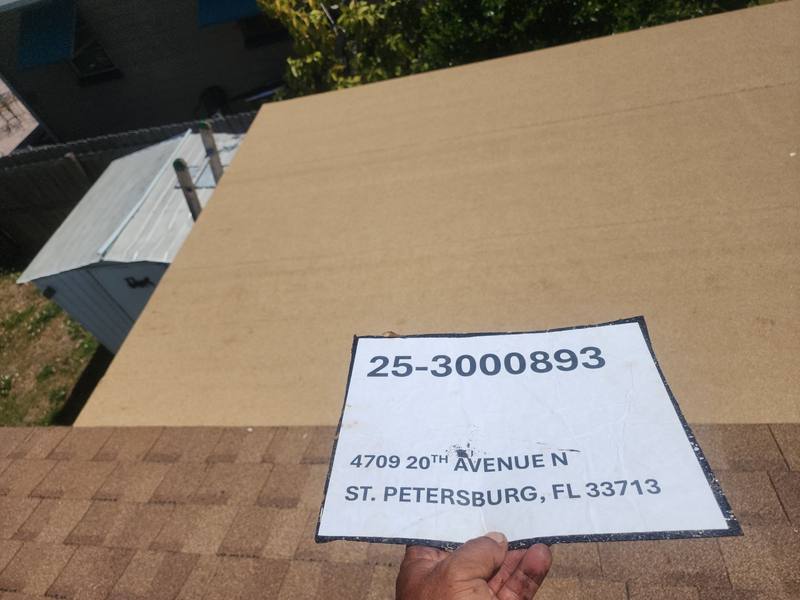 completed roofing project in St. Petersburg FL