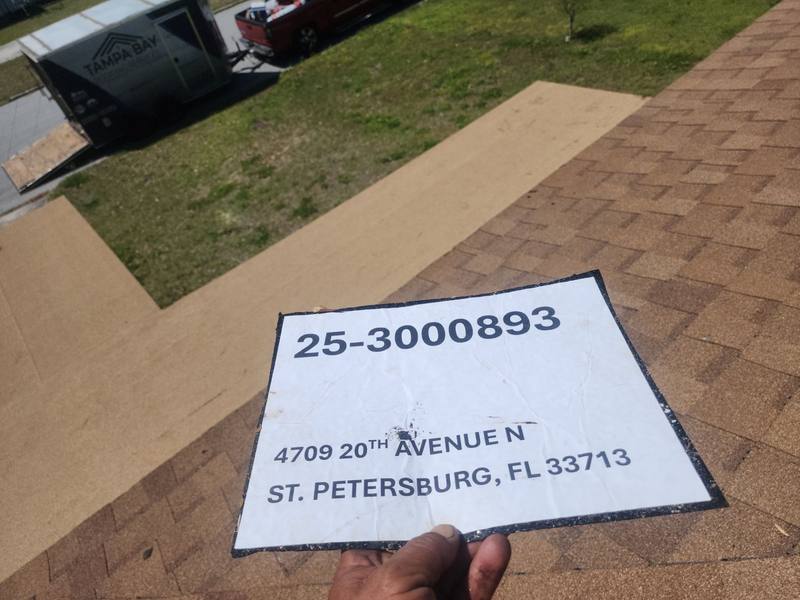 roofing project near 20th Ave N in St Pete
