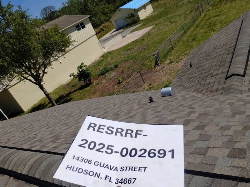 completed roofing project in Hudson FL