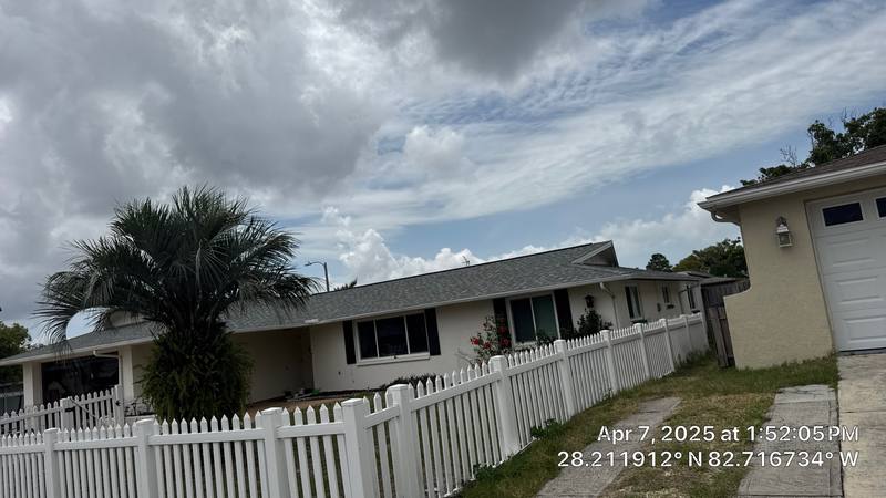 completed roofing project in New Port Richey FL