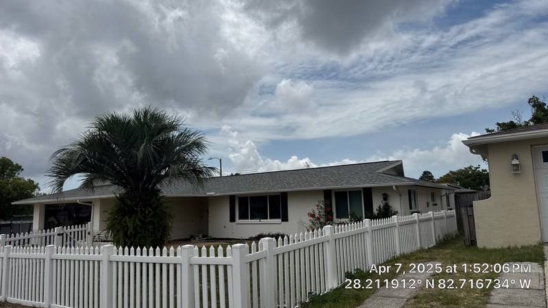 completed roofing project in New Port Richey FL