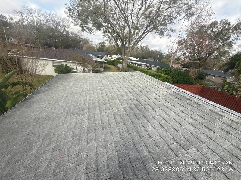 completed roofing project in Tampa FL