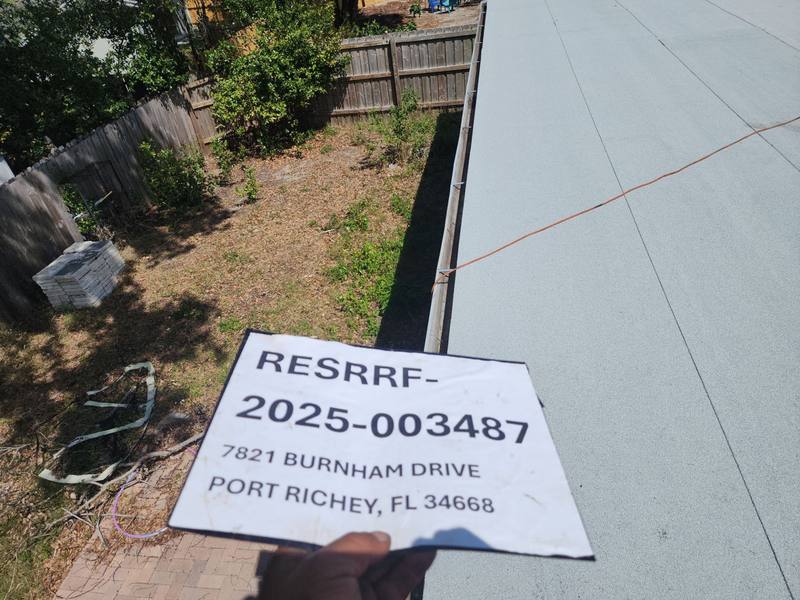 completed roofing project in Port Richey FL