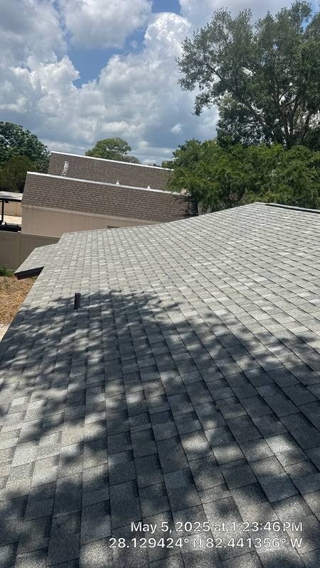 residential shingle roof replacement by Hloska Roofing in Lutz