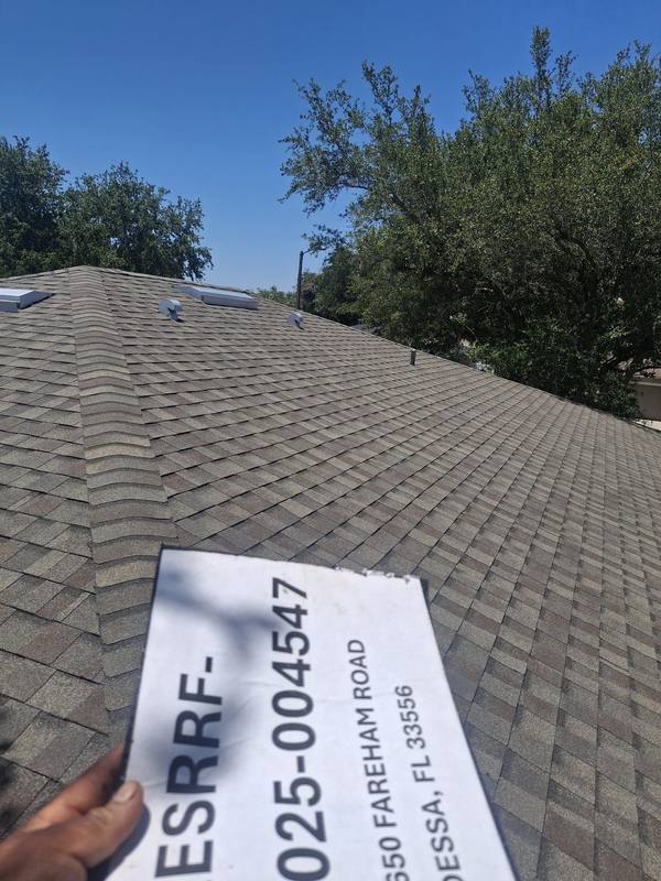 residential shingle roof replacement by Hloska Roofing in Odessa