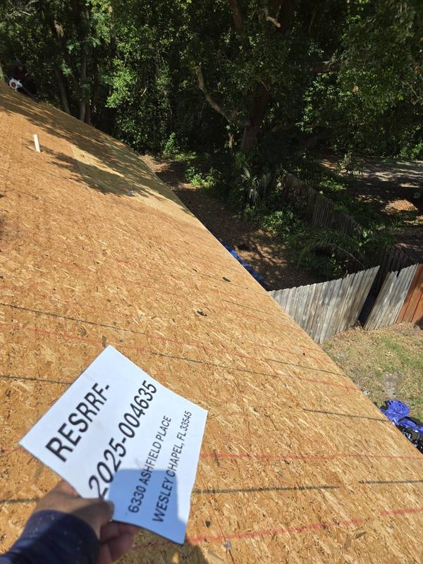 completed roofing project in Wesley Chapel FL