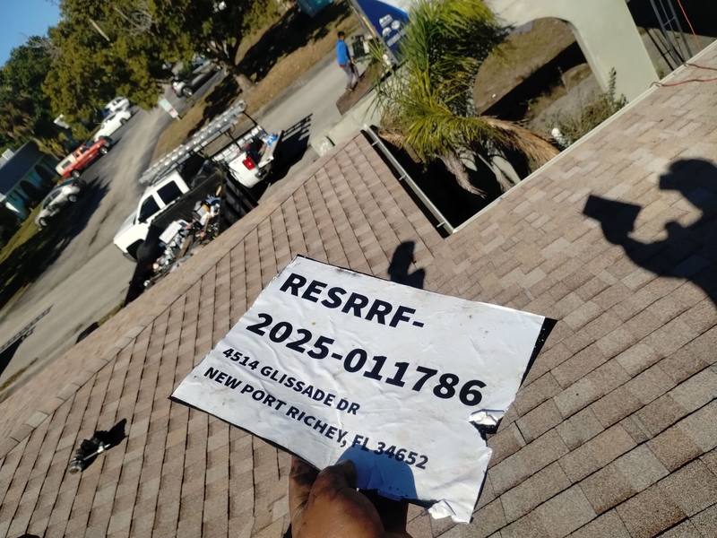 residential shingle roof replacement by Hloska Roofing in New Port Richey