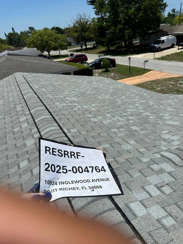 residential shingle roof replacement by Hloska Roofing in Port Richey