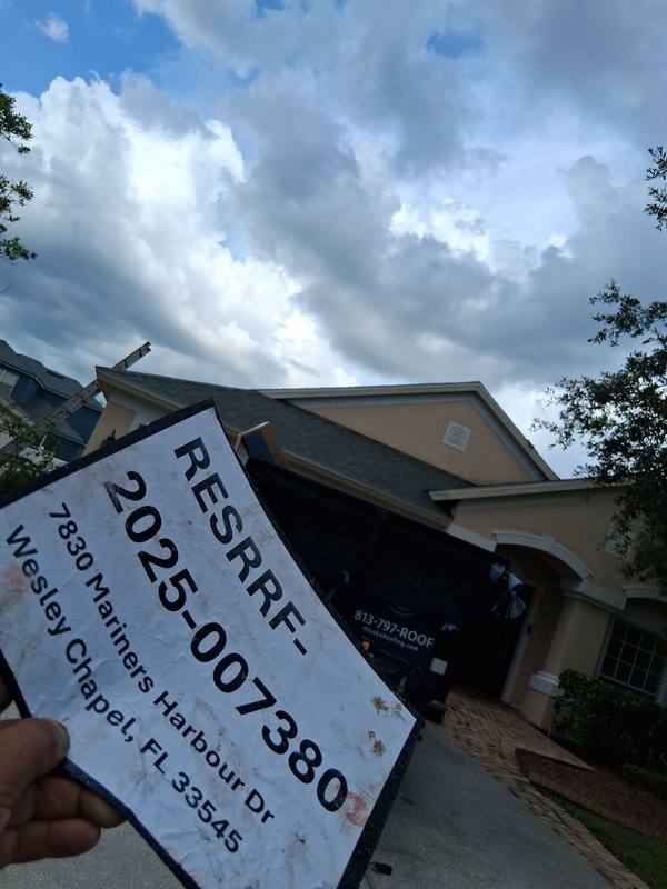 completed roofing project in Wesley Chapel FL