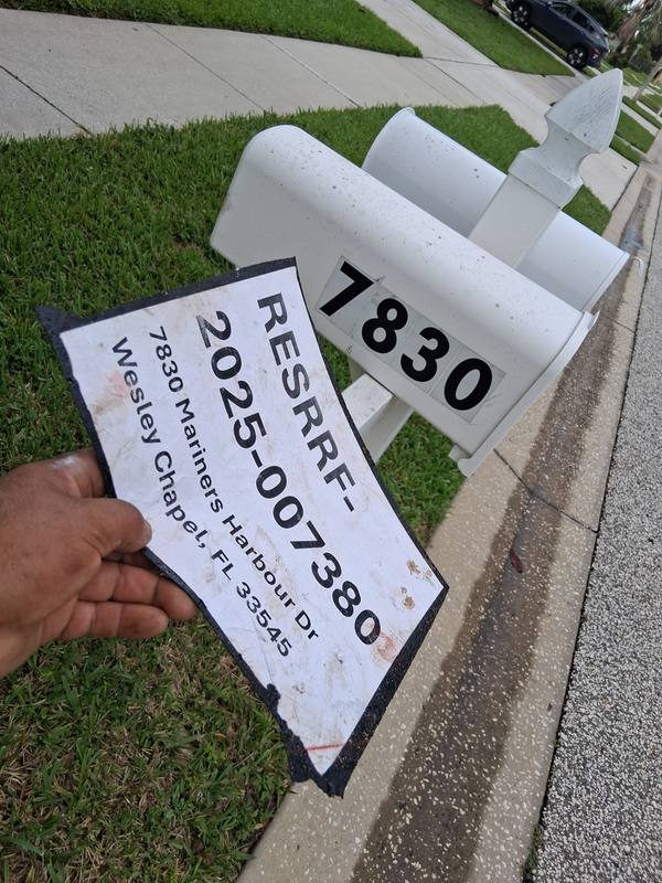 roofing project near Mariners Harbour Drive in Wesley Chapel