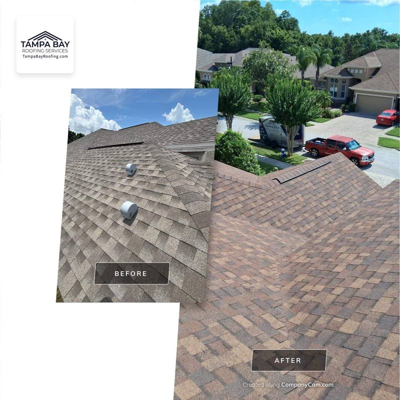 residential shingle roof replacement by Hloska Roofing in Tarpon Springs