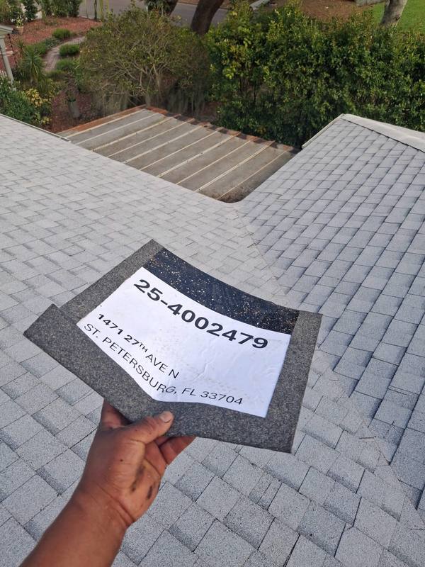 completed roofing project in St. Petersburg FL