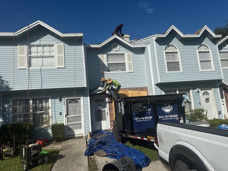 completed roofing project in Tampa FL