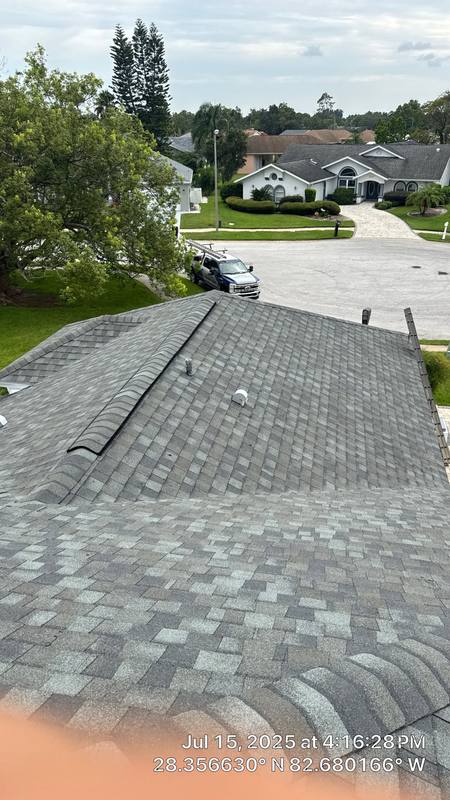 completed roofing project in Hudson FL