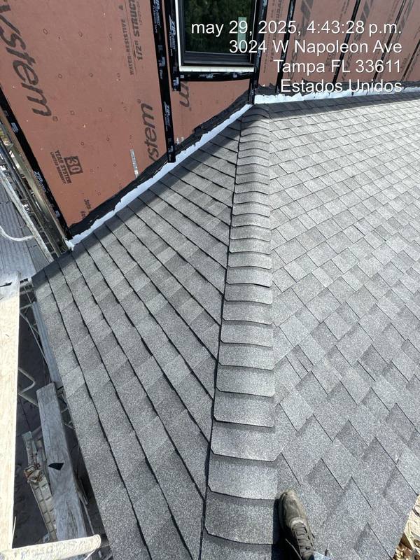 completed roofing project in Tampa FL