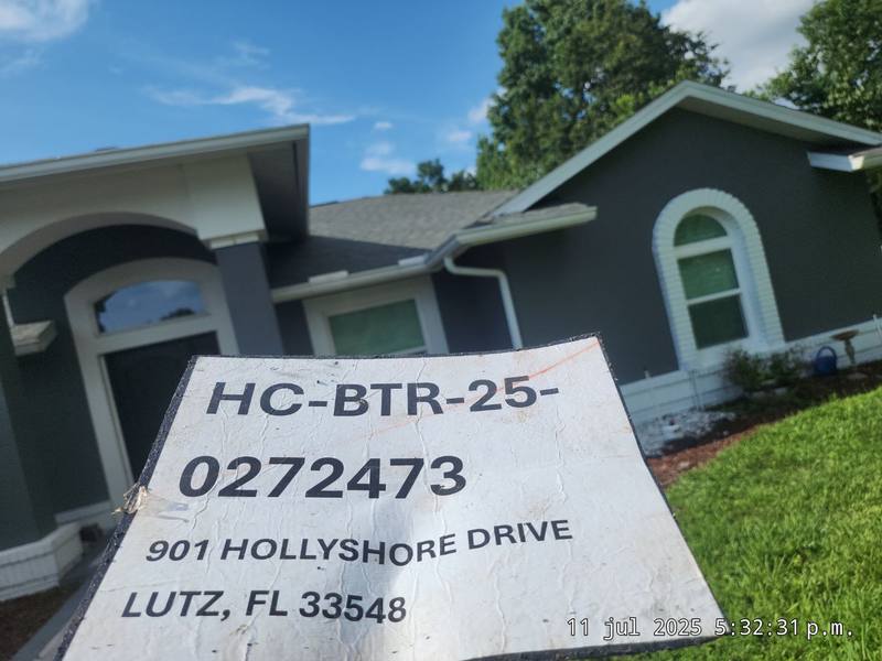 residential shingle roof replacement by Hloska Roofing in Lutz