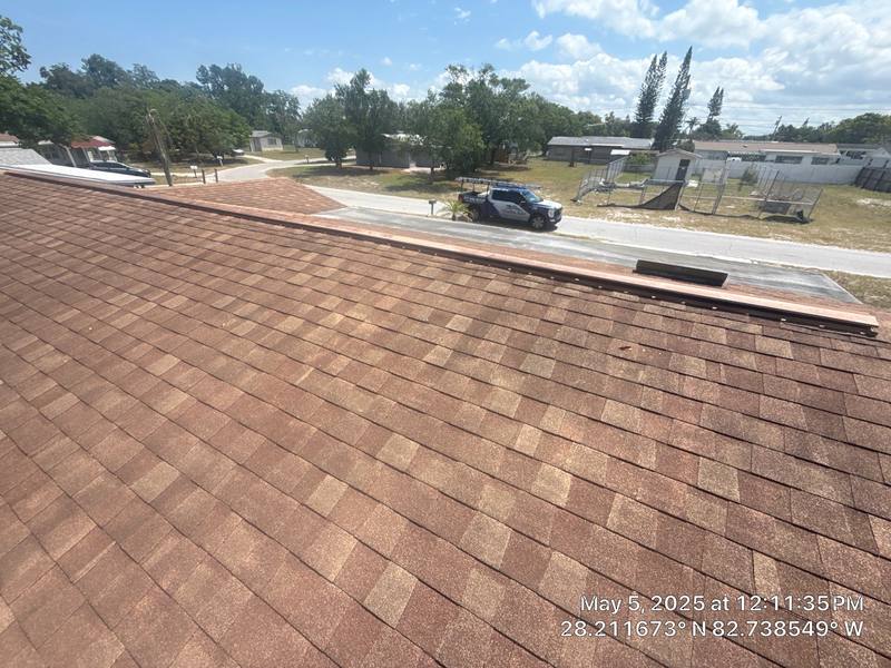 roofing project near Connon Drive in New Port Richey