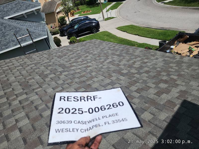 completed roofing project in Wesley Chapel FL