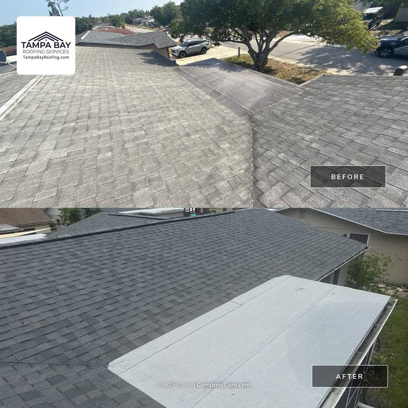 residential shingle roof replacement by Hloska Roofing in Port Richey